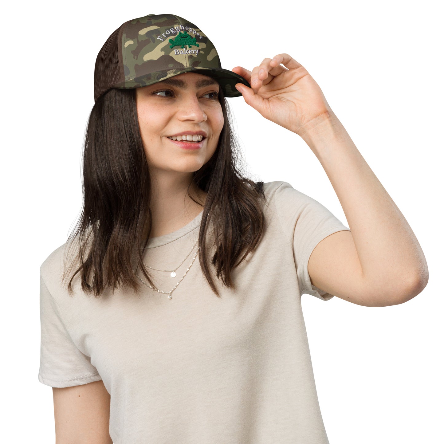 Frogghopper Bakery Camouflage Trucker Hat