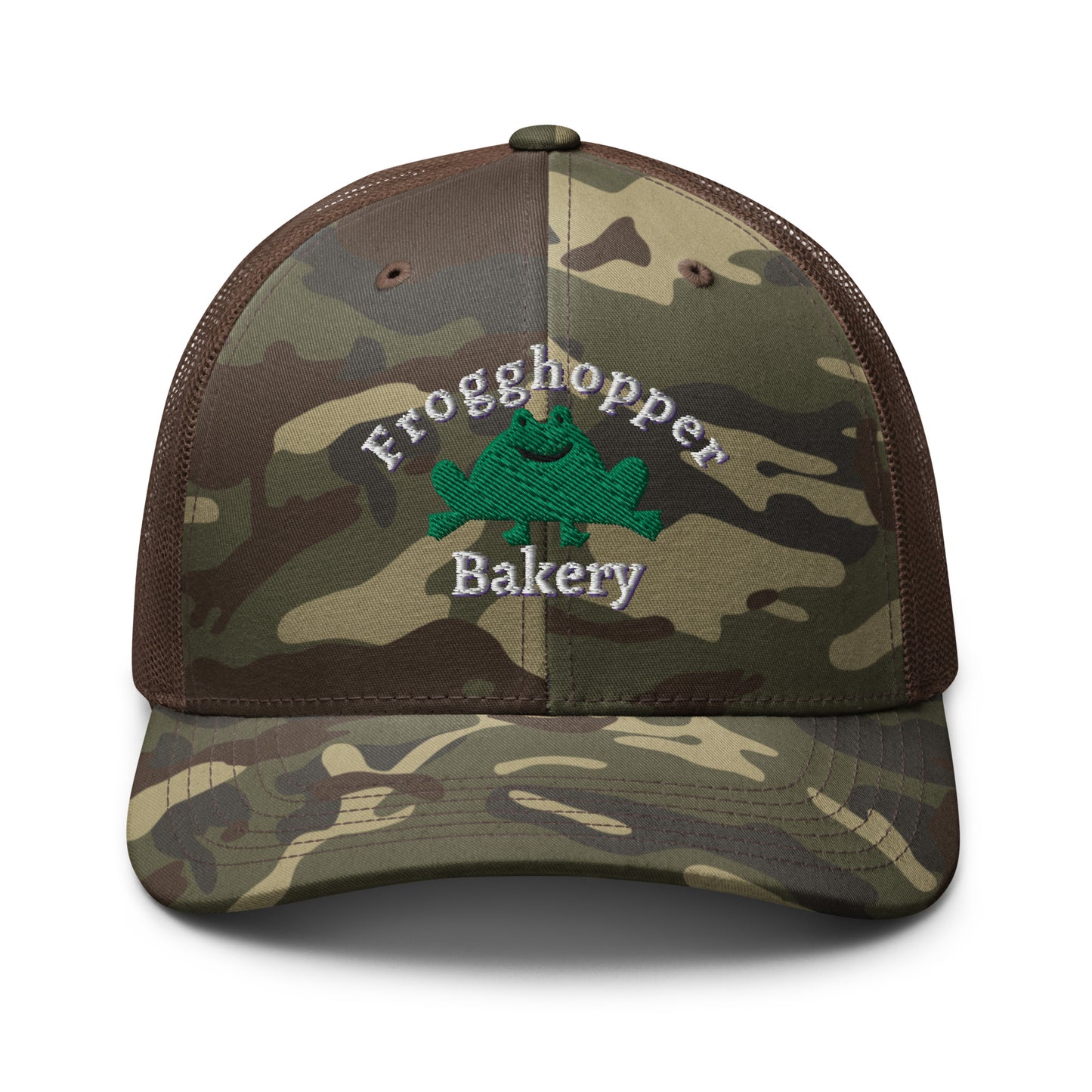 Frogghopper Bakery Camouflage Trucker Hat